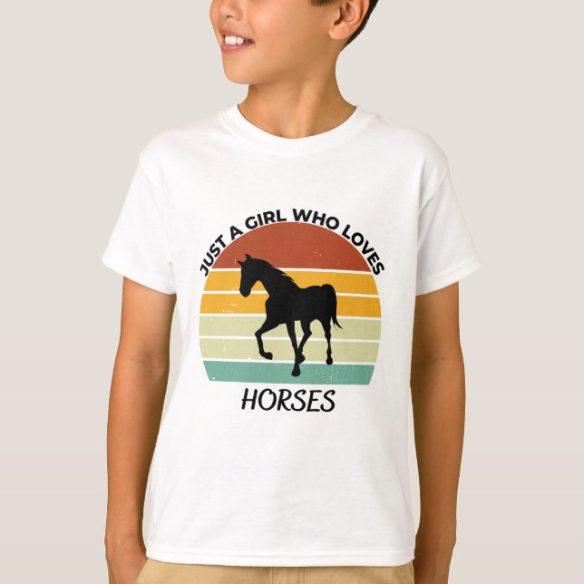Camiseta Solo un chica que ama los caballos (Anverso)