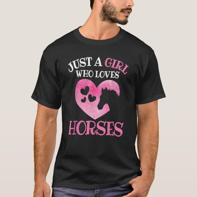 Camiseta Solo un Chica que ama los caballos (Anverso)