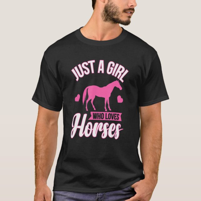 Camiseta Sólo un Chica que ama los caballos (Anverso)
