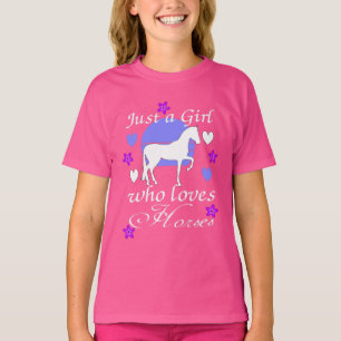 Camiseta Sólo un Chica que ama los caballos