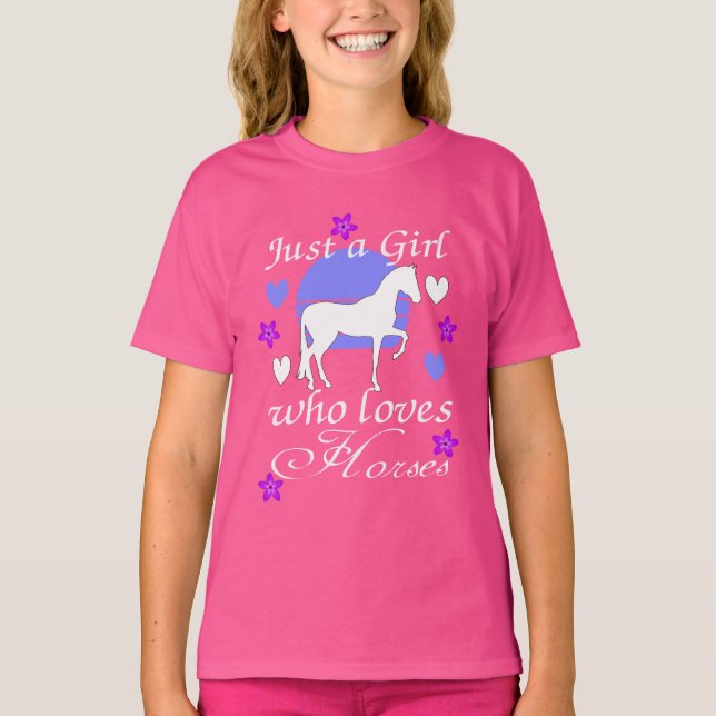 Camiseta Sólo un Chica que ama los caballos (Anverso)