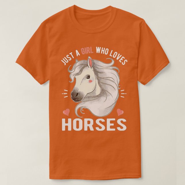 Camiseta Sólo Un Chica que ama los caballos (2) (Diseño del anverso)