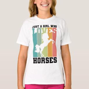 Camiseta Sólo un chica que ama los caballos Chica de caba