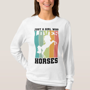 Camiseta Sólo un chica que ama los caballos   Chica de caba