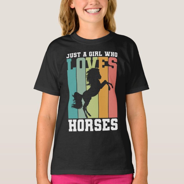 Camiseta Sólo un chica que ama los caballos | Chica de caba (Anverso)