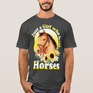 Camiseta Sólo un Chica que ama los caballos - Chicas en bic