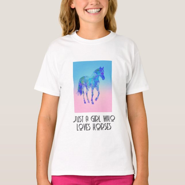 Camiseta Sólo un chica que ama los caballos T-Shirt (Anverso)
