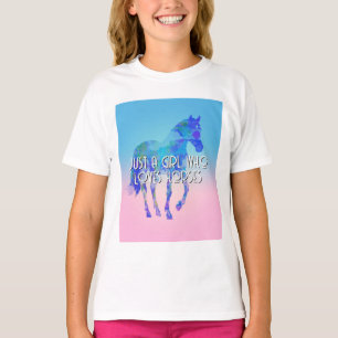 Camiseta Sólo un chica que ama los caballos T-Shirt