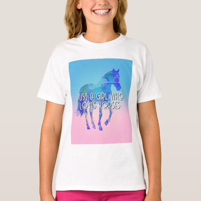Camiseta Sólo un chica que ama los caballos T-Shirt (Anverso)