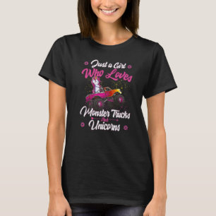 Camiseta Solo Un Chica Que Ama Los Camiones De Monstruo Y L