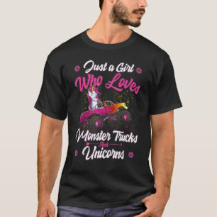 Camiseta Solo Un Chica Que Ama Los Camiones De Monstruo Y L