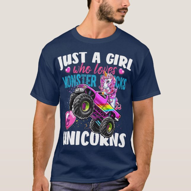 Camiseta Solo un Chica que ama los camiones de monstruos y  (Anverso)