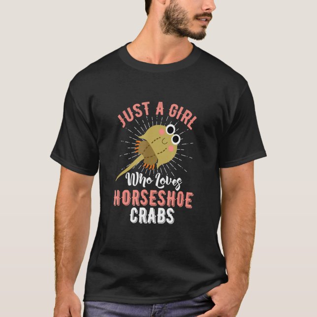 Camiseta Solo un Chica que ama los cangrejos de herradura X (Anverso)
