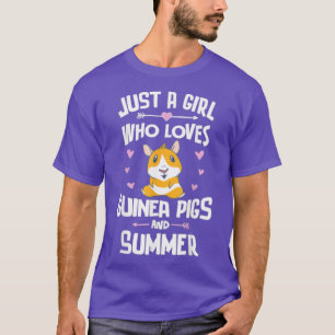 Camiseta Solo un Chica que ama los cerdos de Guinea y el ve