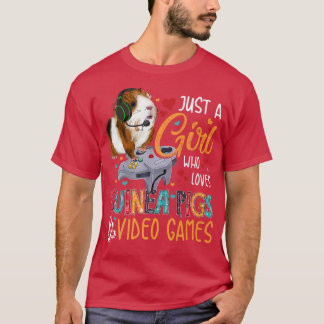 Camiseta Solo un Chica que ama los cerdos de Guinea y los v