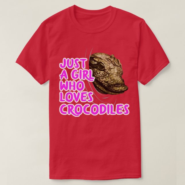 Camiseta Sólo un Chica que ama los cocodrilos (Diseño del anverso)