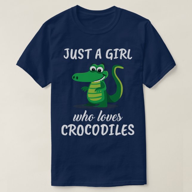 Camiseta Solo un Chica que ama los cocodrilos 1 (Diseño del anverso)