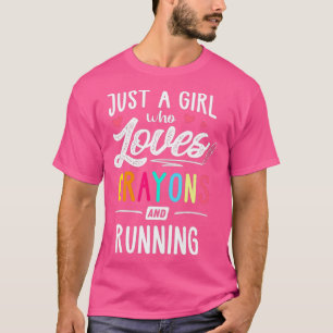 Camiseta Solo Un Chica Que Ama Los Crayones Y Dirige Niños