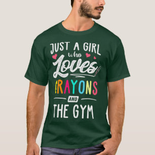 Camiseta Solo Un Chica Que Ama Los Crayones Y Los Niños De