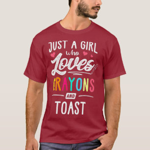 Camiseta Solo Un Chica Que Ama Los Crayones Y Los Niños Tos