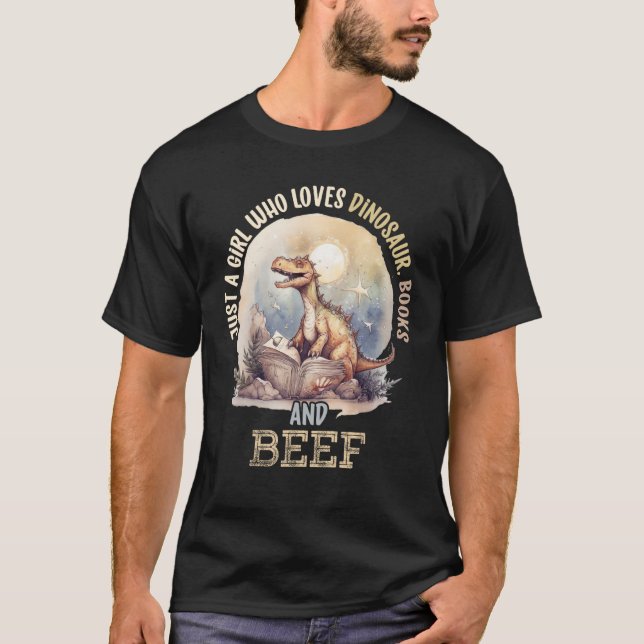 Camiseta Solo Un Chica Que Ama Los Dinosaurios, Los Libros  (Anverso)