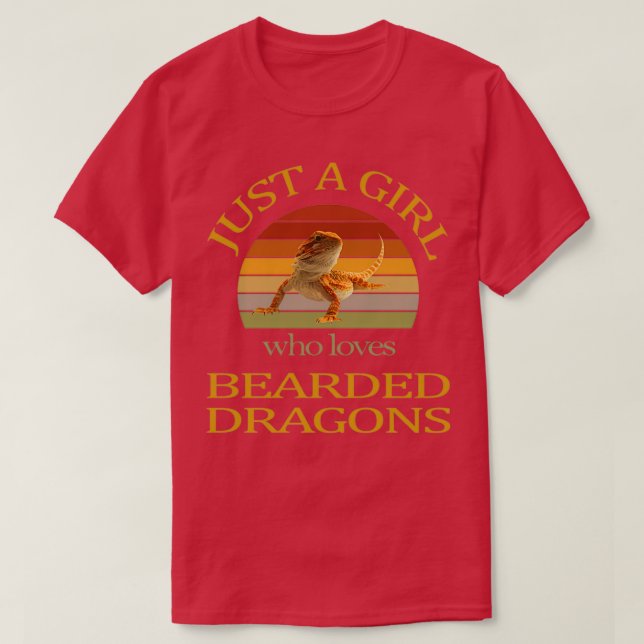 Camiseta Solo un Chica que ama los dragones con barba (Diseño del anverso)
