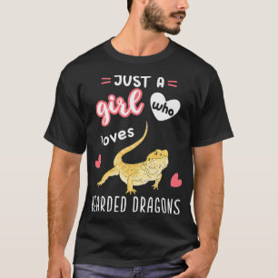 Camiseta Solo un Chica que ama los dragones con barba premi