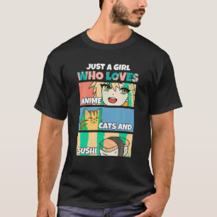 Camiseta Solo un Chica que ama los gatos animales y los sus
