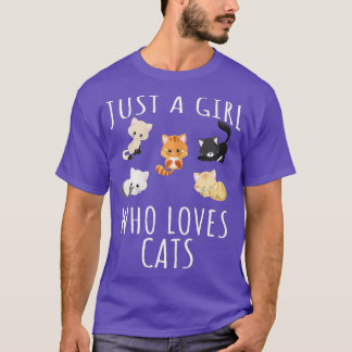 Camiseta Sólo un chica que ama los gatos - Gracioso gatito