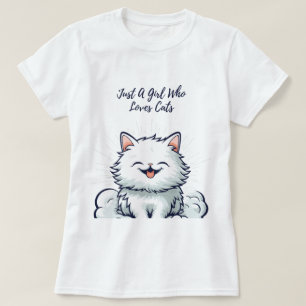 Camiseta Sólo Un Chica Que Ama Los Gatos - Un Gato Aburrido