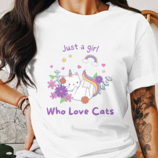 Camiseta Solo un Chica que ama los gatos, una delicia