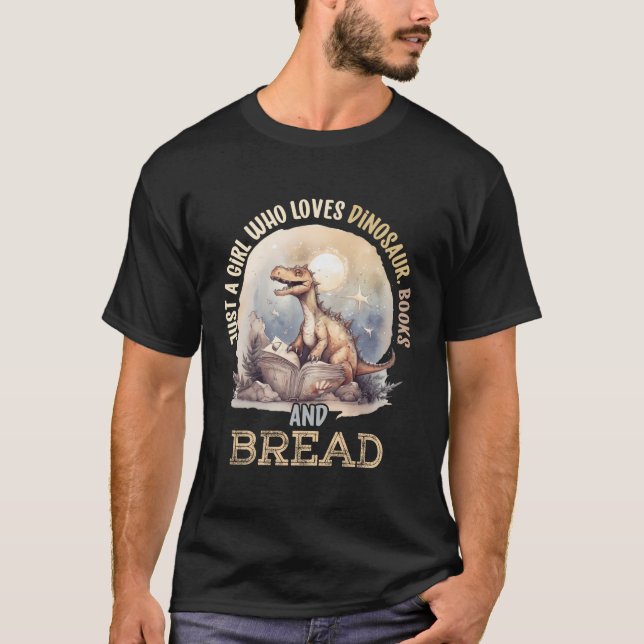 Camiseta Solo Un Chica Que Ama Los Libros De Dinosaurios Y  (Anverso)