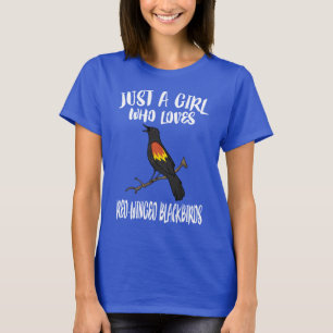 Camiseta Sólo un Chica que ama los pájaros negros de alas