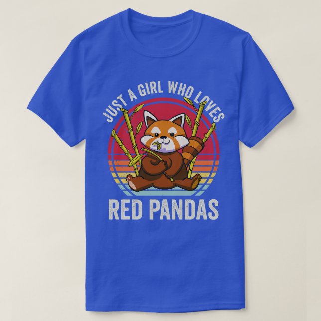 Camiseta Solo un Chica que ama los Pandas Rojos 1 (Diseño del anverso)