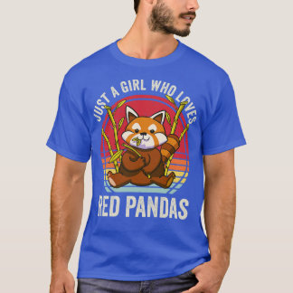 Camiseta Solo un Chica que ama los Pandas Rojos 1