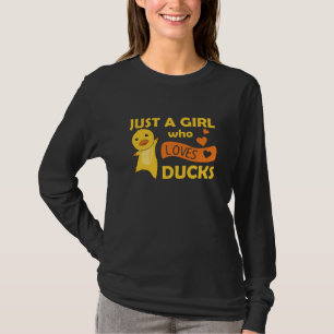 Camiseta Solo Un Chica Que Ama Los Patos Cuestos Para Los C
