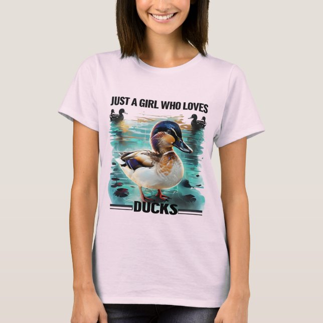 Camiseta Solo un Chica que ama los patos - Duck Lover - cam (Anverso)