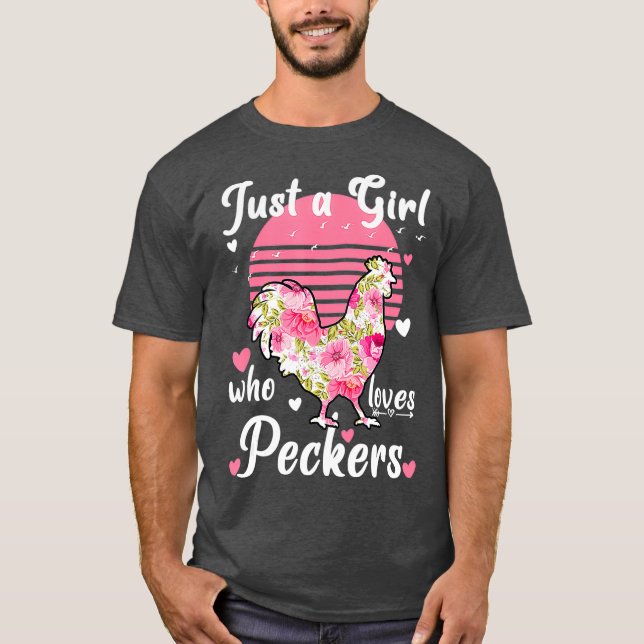 Camiseta Solo un chica que ama los peckers Los regalos dive (Anverso)