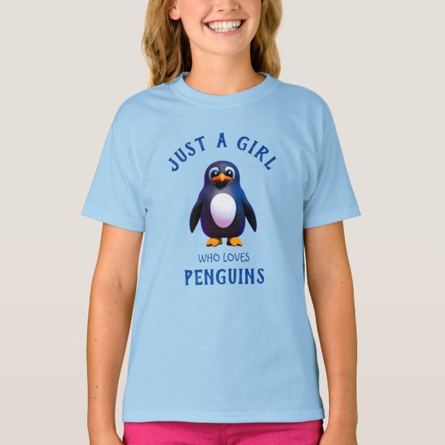 Camiseta Sólo un chica que ama los pingüinos (Anverso)