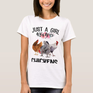 Camiseta Sólo un chica que ama los pollos - Amantes del po