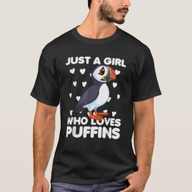 Camiseta Sólo un Chica que ama los Puffins (Anverso)