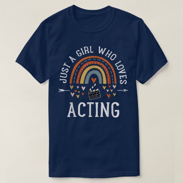 Camiseta Sólo Un Chica Que Ama Los Regalos De Arcoiris Actu (Diseño del anverso)