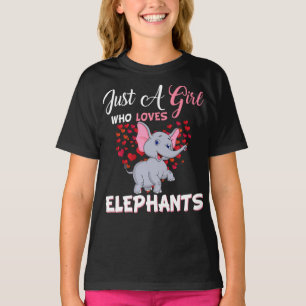 Camiseta Solo un Chica que ama los regalos de los elefantes