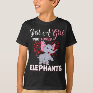 Camiseta Solo un Chica que ama los regalos de los elefantes