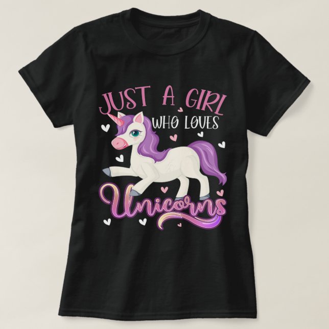 Camiseta Solo un Chica que ama los regalos divertidos de Un (Diseño del anverso)