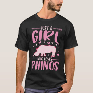 Camiseta Solo un chica que ama los rinocerontes rinoceronte