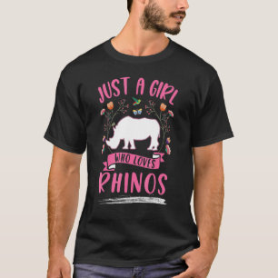 Camiseta Solo un chica que ama los rinocerontes rinoceronte