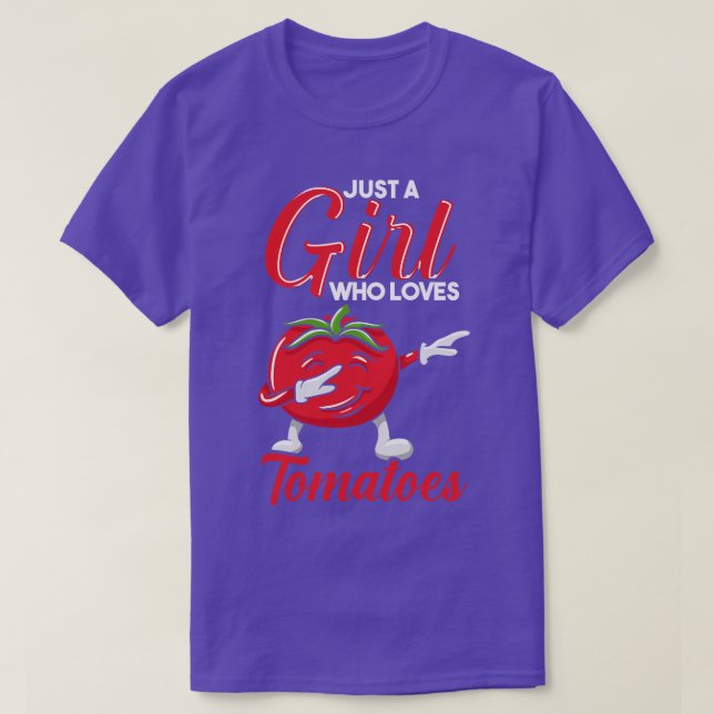 Camiseta Solo un Chica que ama los tomates (Diseño del anverso)
