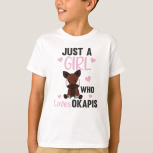 Camiseta Solo un Chica que ama Okapis Waldgiraffe Zebra