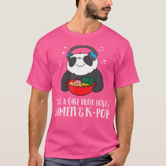 Camiseta Solo Un Chica Que Ama Ramen Y K-Pop